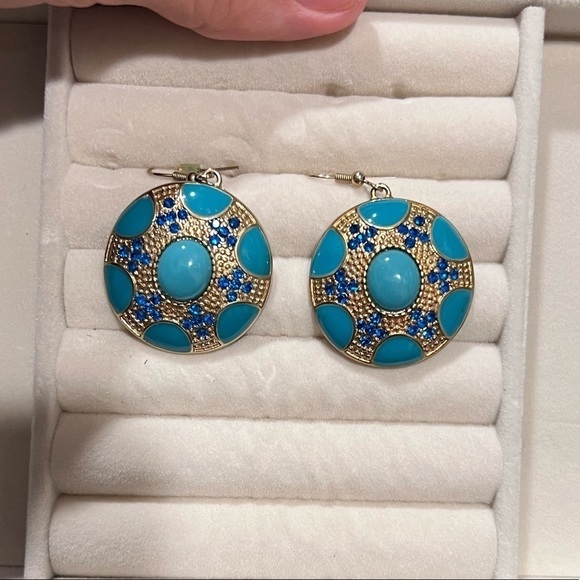 BEAUTIFUL and vibrant summer round earrings - Picture 2 of 3